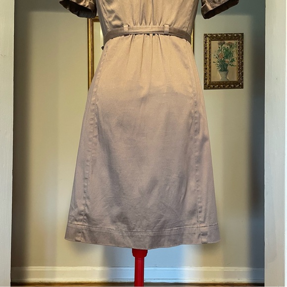 2FOR$30 H&M Taupe Brown Short Sleeve Safari Button Down Mini Dress - Picture 6 of 13